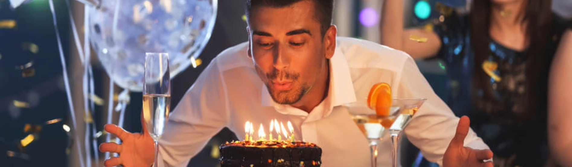 Creative adult birthday celebration ideas beyond traditional cake cutting at an elegant venue
