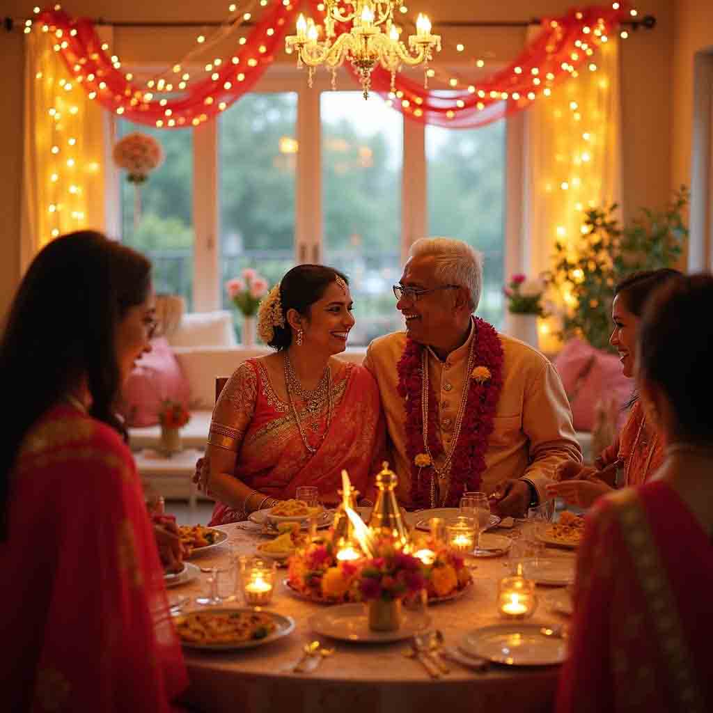Elegant 70th birthday celebration setup under ₹2L Chennai with decorations and family gathering