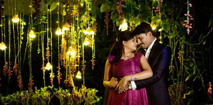 Affordable Pre Wedding Party Chennai celebration setup with decorations and guests