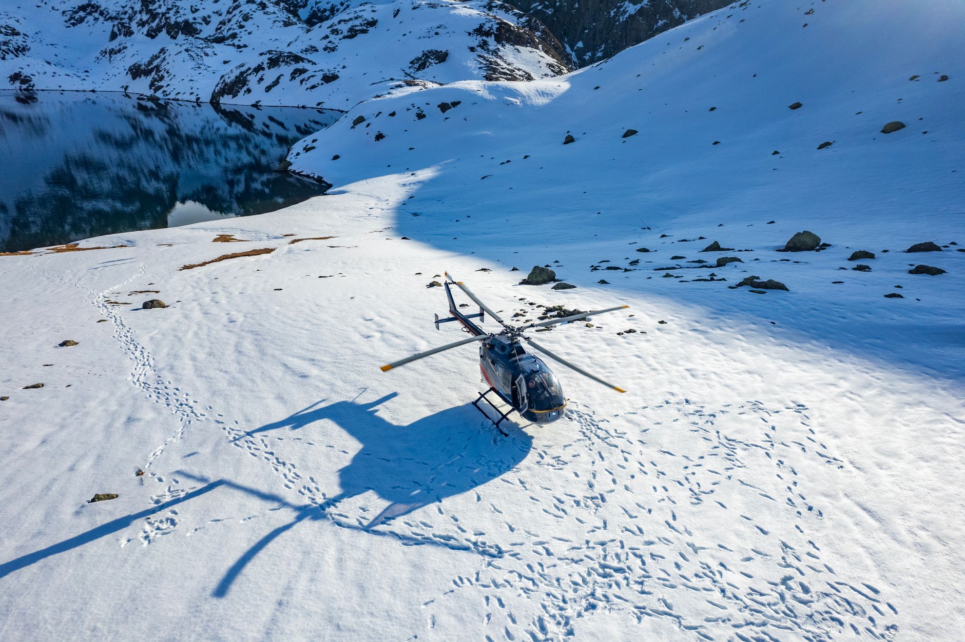 Scenic Helicopter Arrival