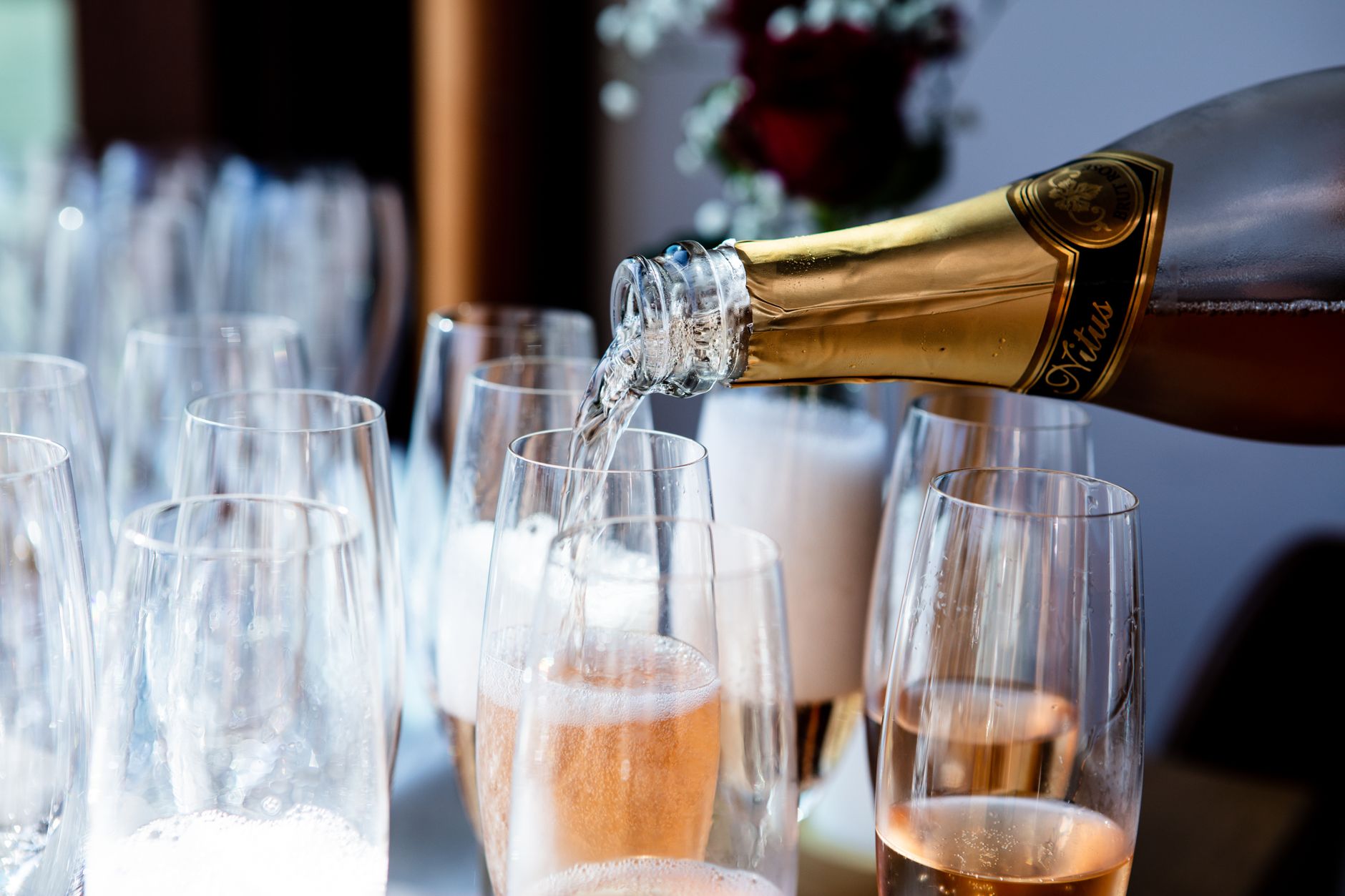 Couple Name Champagne Bottles