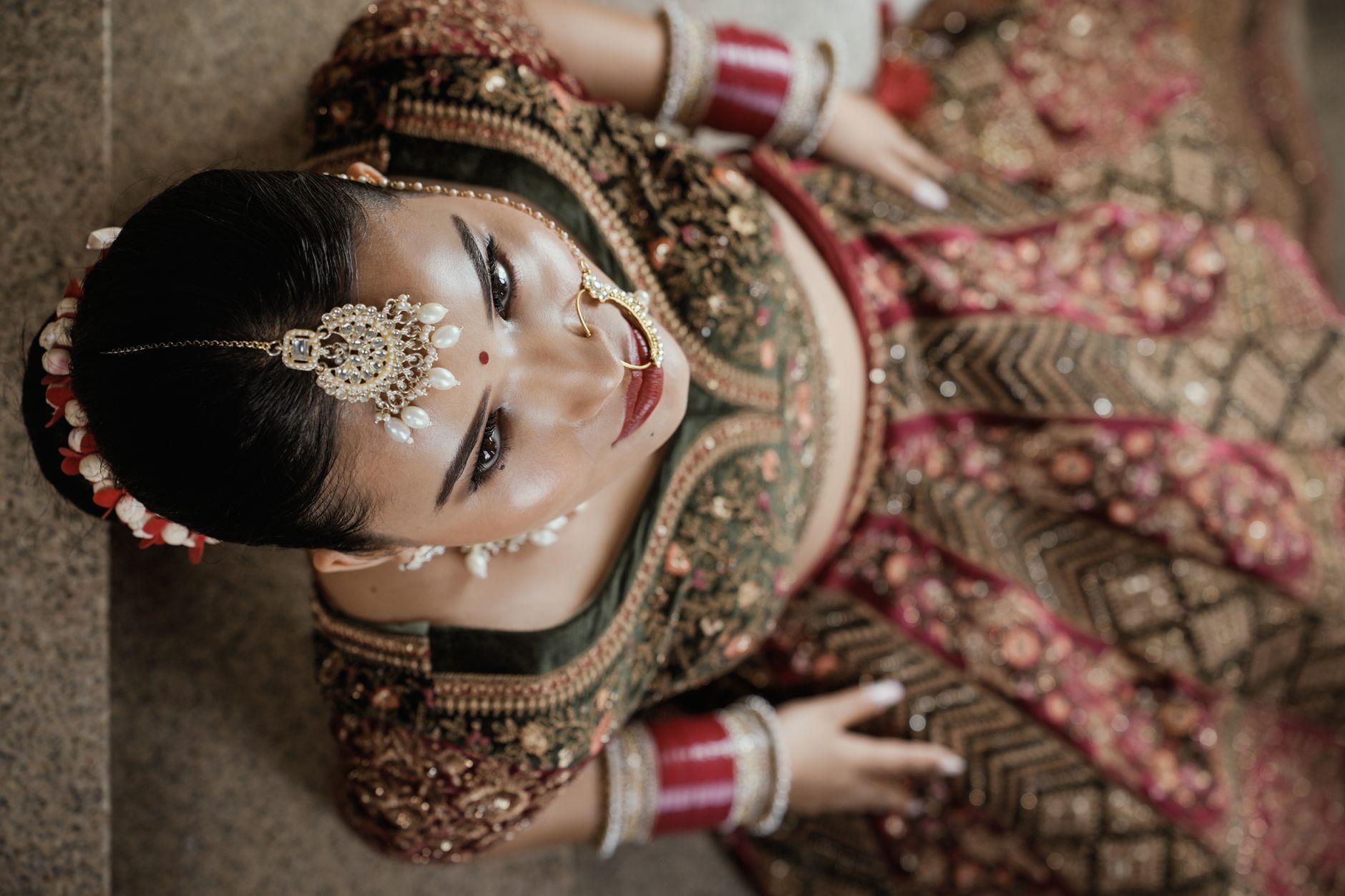 Hand Embroidered Bride Signature Design Lehenga
