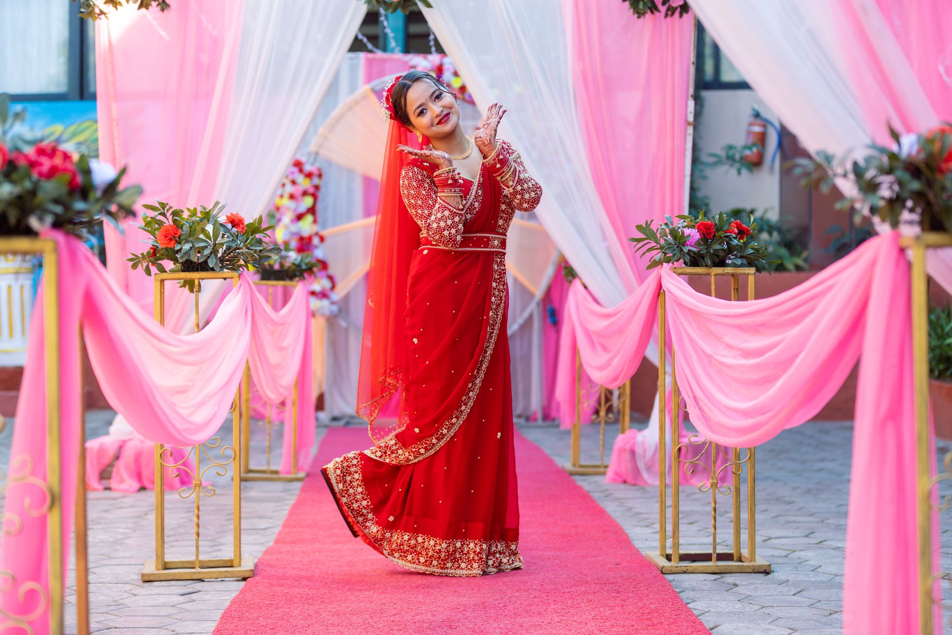 North Indian Saree Draping
