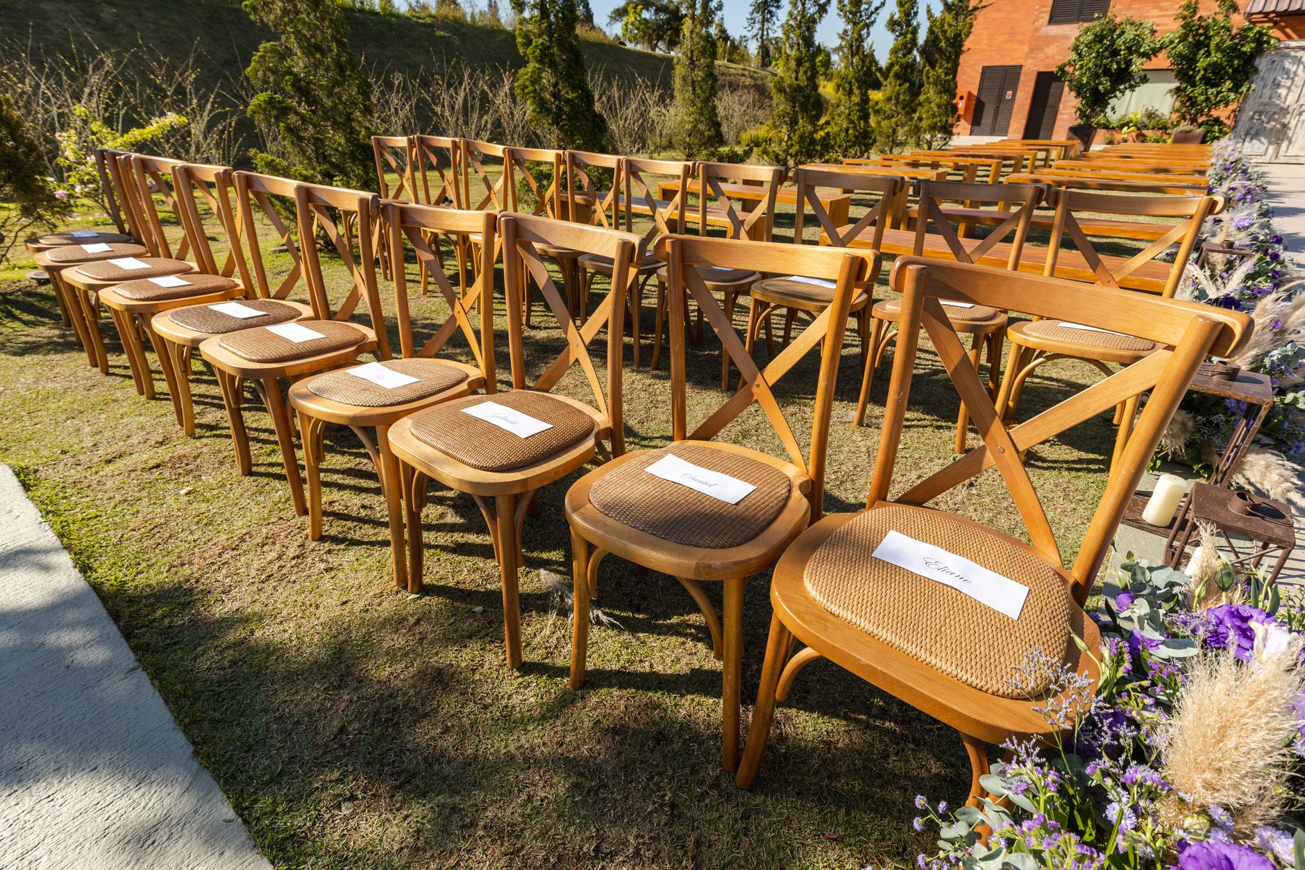 Elegant Cross Back Chairs for Weddings