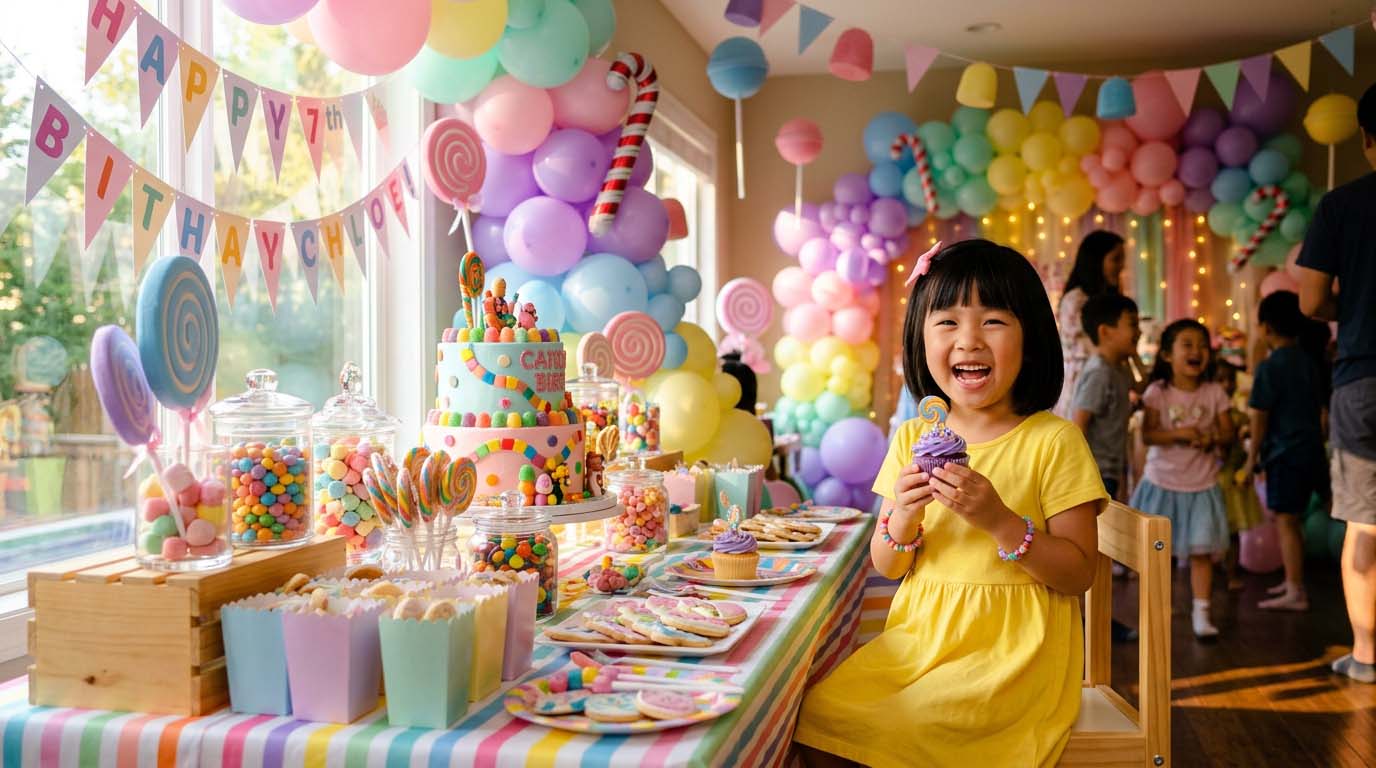 Birthday Party Under ₹1 Lakh Chennai celebration setup with colorful decorations