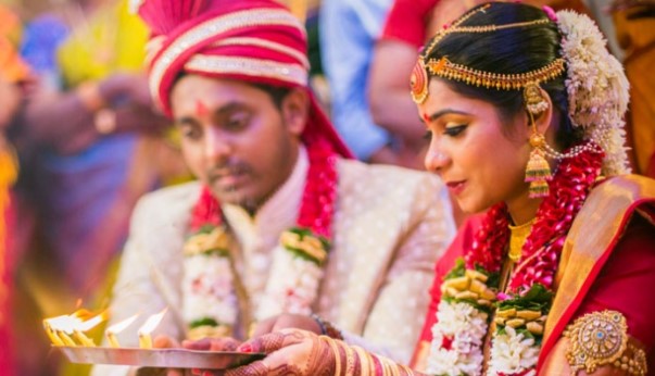 Traditional Brahmin wedding ceremony in Chennai showing detailed cost breakdown elements
