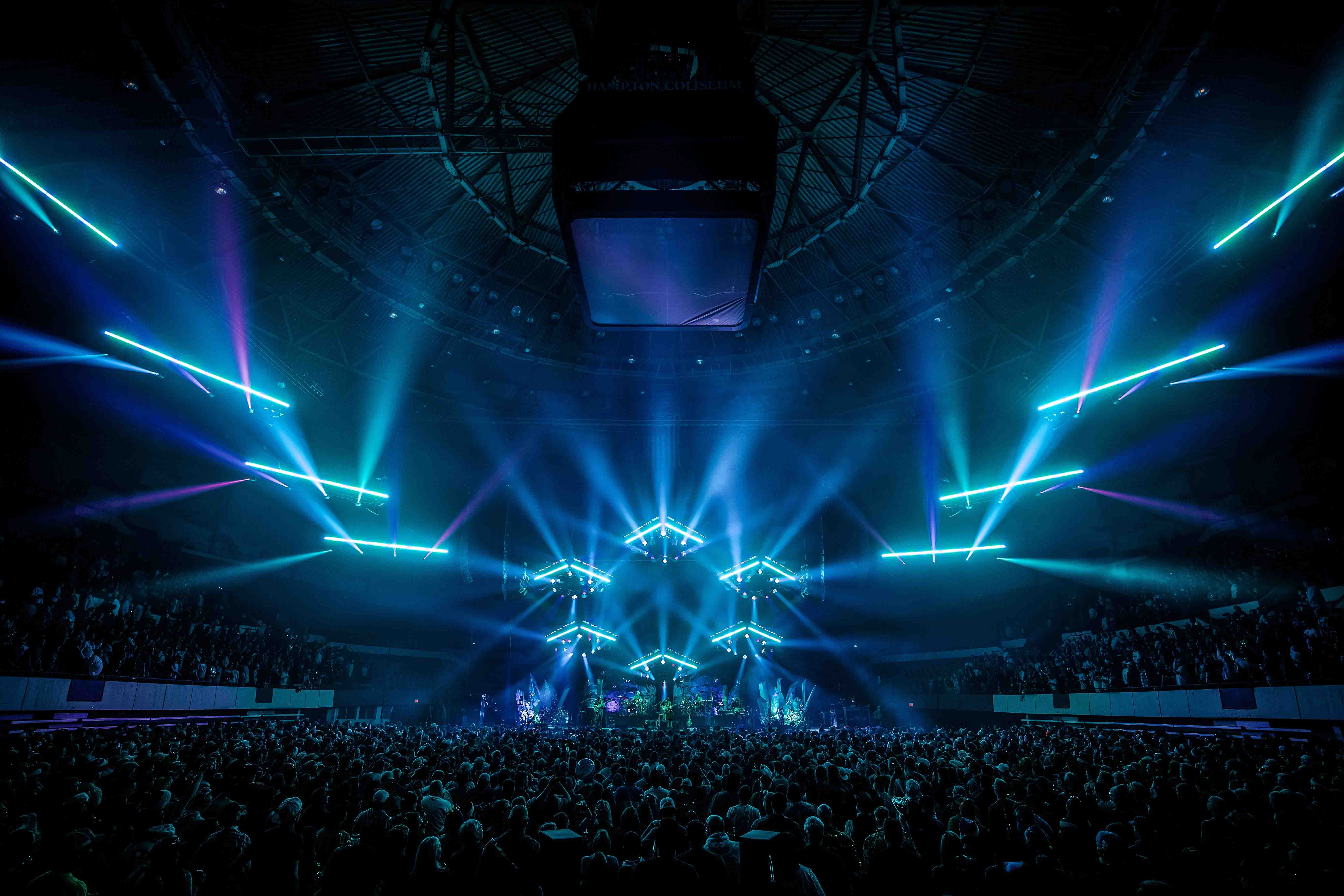 Concert lighting Chennai stage setup with vibrant LED wash and moving head lights at an outdoor event venue