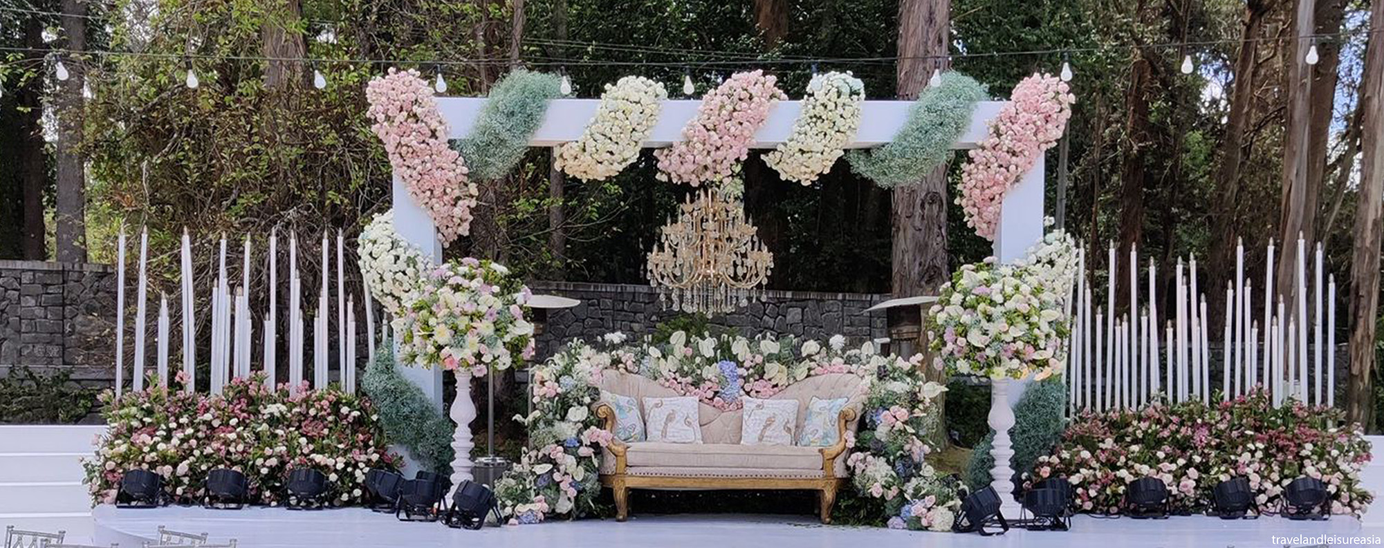 Beautiful South Indian destination wedding venue with traditional architecture and lush greenery