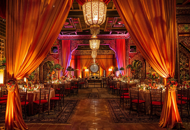 Beautiful wedding theme setup with coordinated colors and elegant decorations