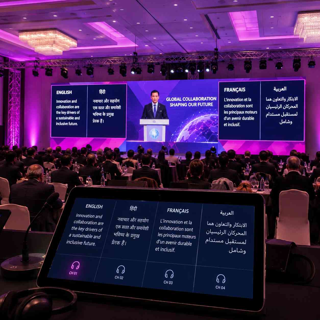 Simultaneous Translation Systems (on screen)