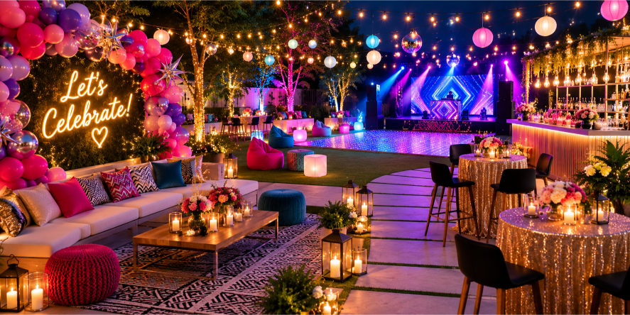 Fun party ideas for birthdays and weekend celebrations with colorful decorations and happy guests
