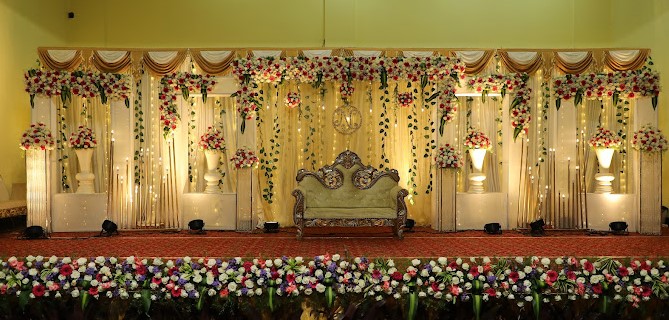 TTD Kalyana Mandapam decorated for a grand Indian wedding celebration