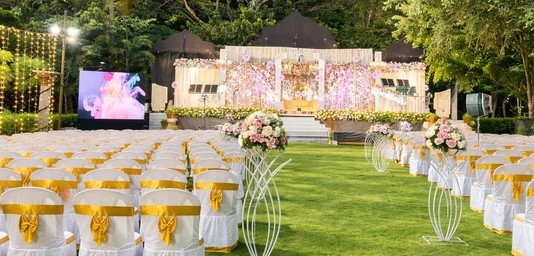 Beautiful haldi function ceremony setup under budget in Chennai with traditional decorations