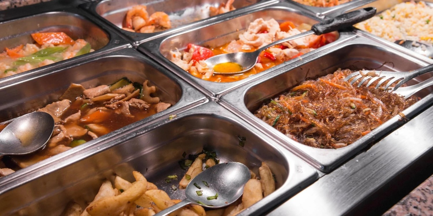 Specialized dietary catering options display