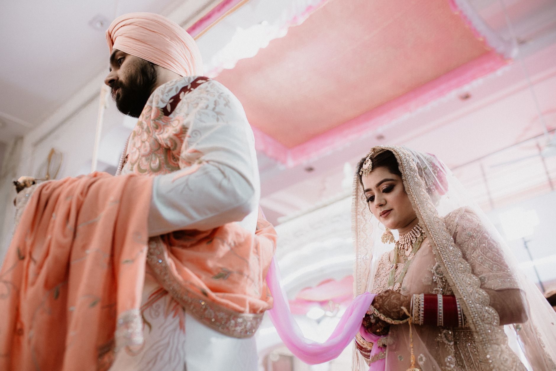 Perfect Colour-Synced Couple Attire in Indore
