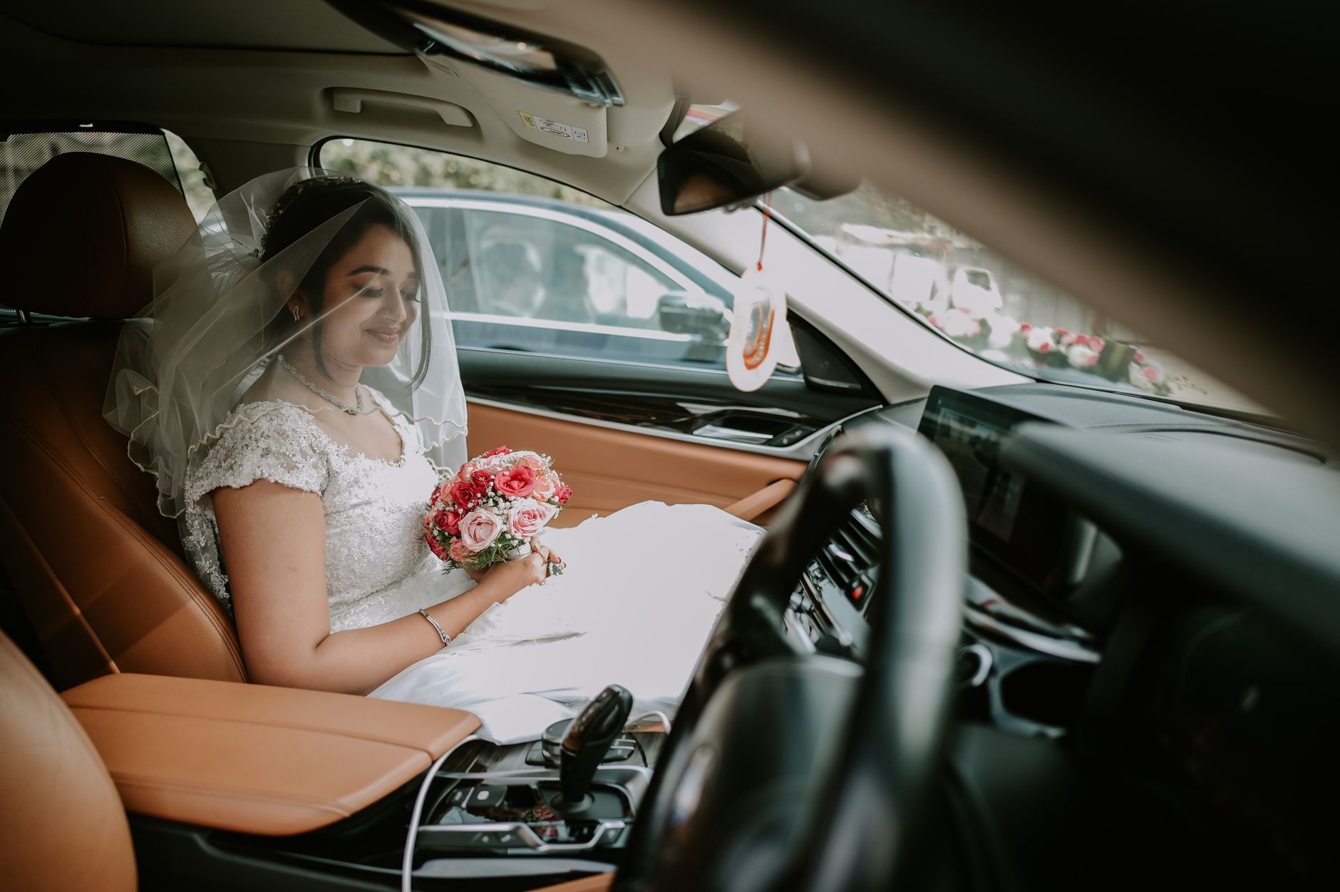 Elegant Christian Wedding Car Decor