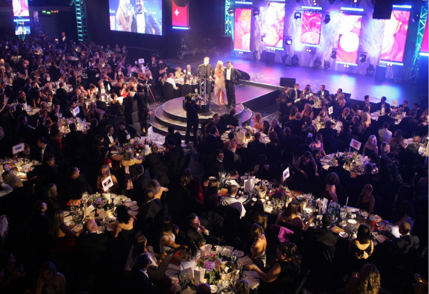 Elegant luxury corporate party planning Chennai setup with premium decor and lighting at a five-star venue