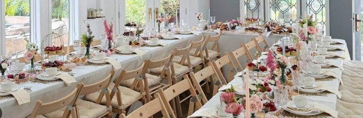 Luxury rehearsal dinner Chennai setup with elegant table arrangements and ambient lighting