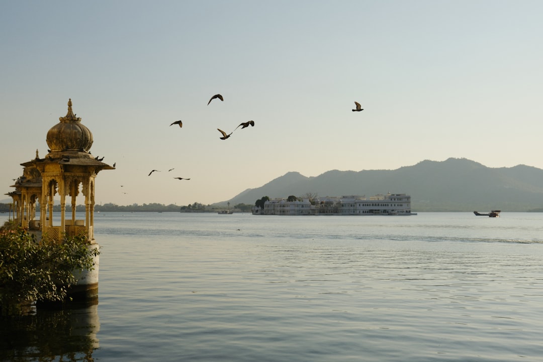 Taj Lake Palace Udaipur wedding ceremony with floating mandap on Lake Pichola