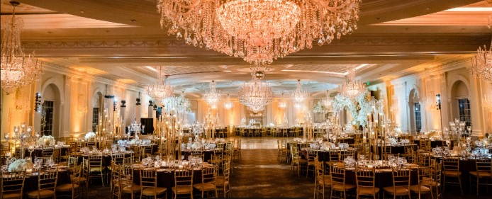 Elegant luxury wedding venue in Chennai decorated for 200 guests celebration