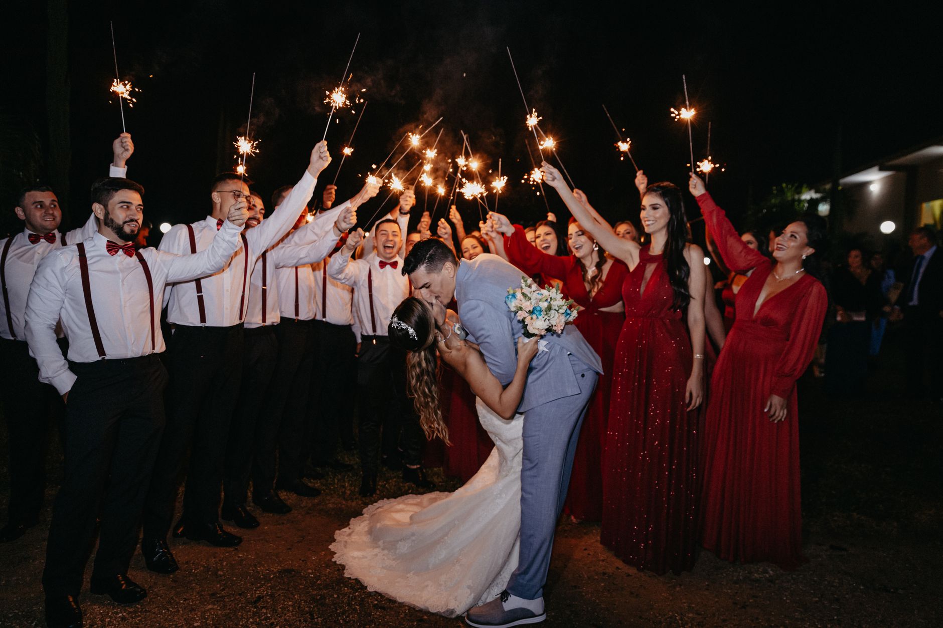 Gold Pyro Cascade for Nashik Weddings