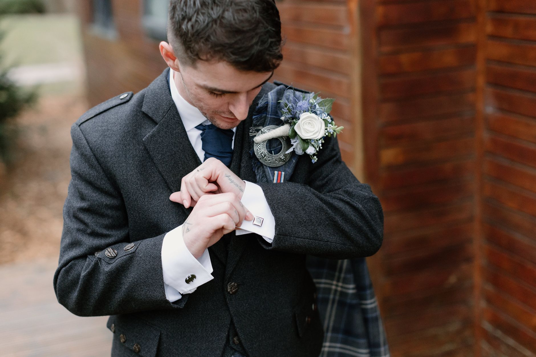 Groom Party Boutonniere Sets
