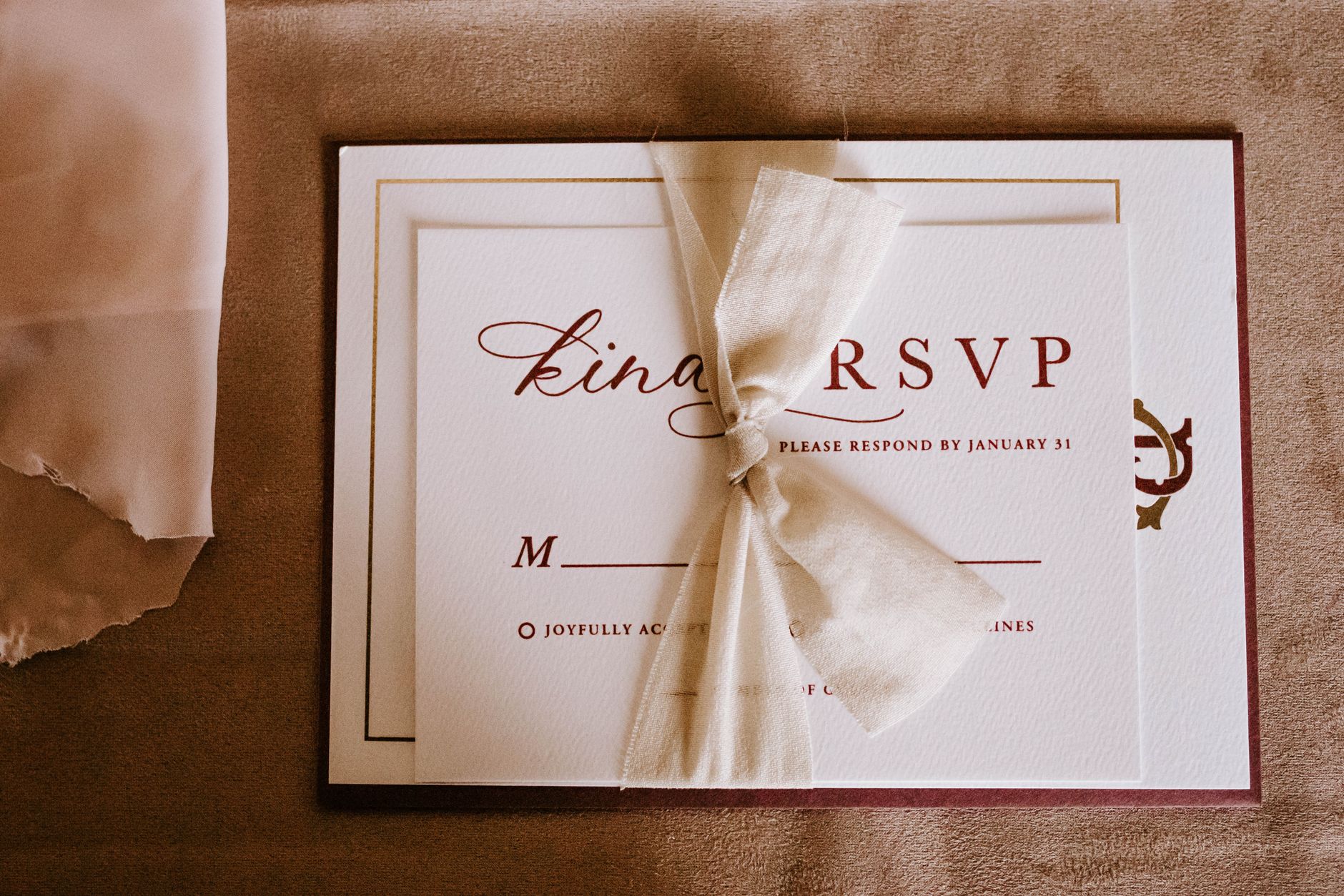 Elegant Paper Invitation Suites in Ooty