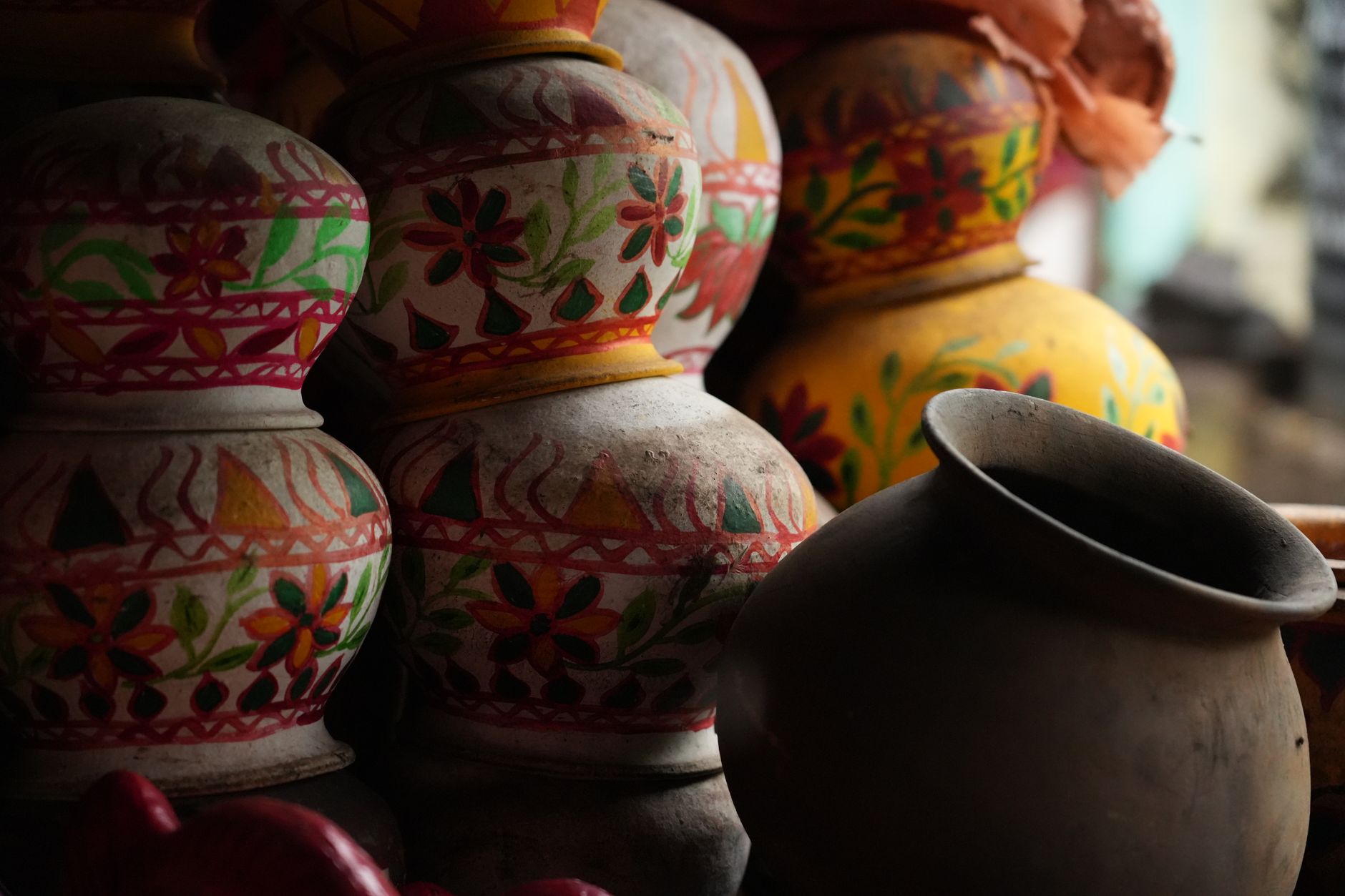Hand Painted Pots