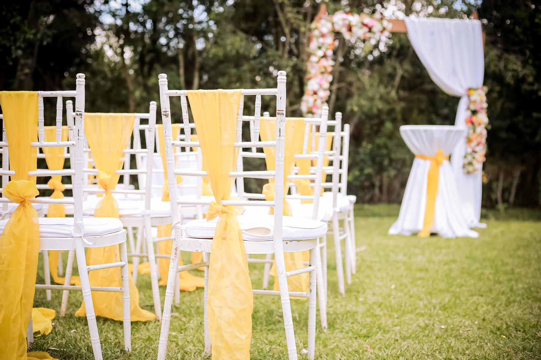 Chair Sashes That Match Your Wedding Palette