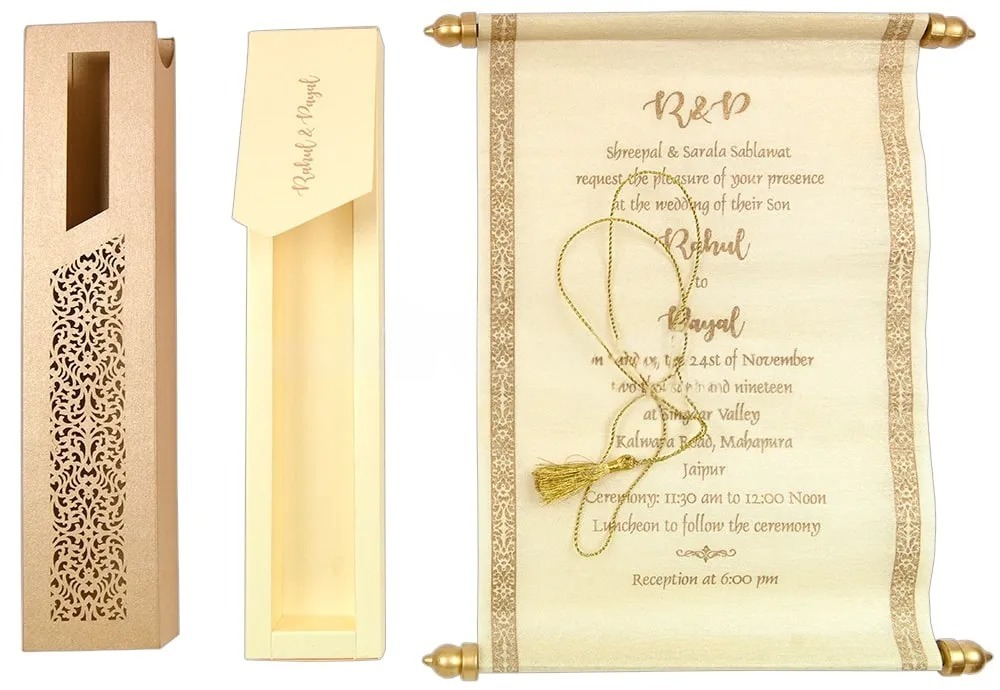 Premium Scroll Invitation Collections
