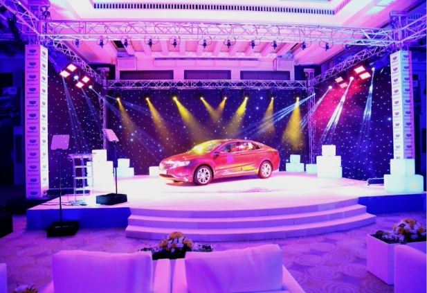 Large Product Launch LED Wall Chennai event setup with bright branding visuals on stage