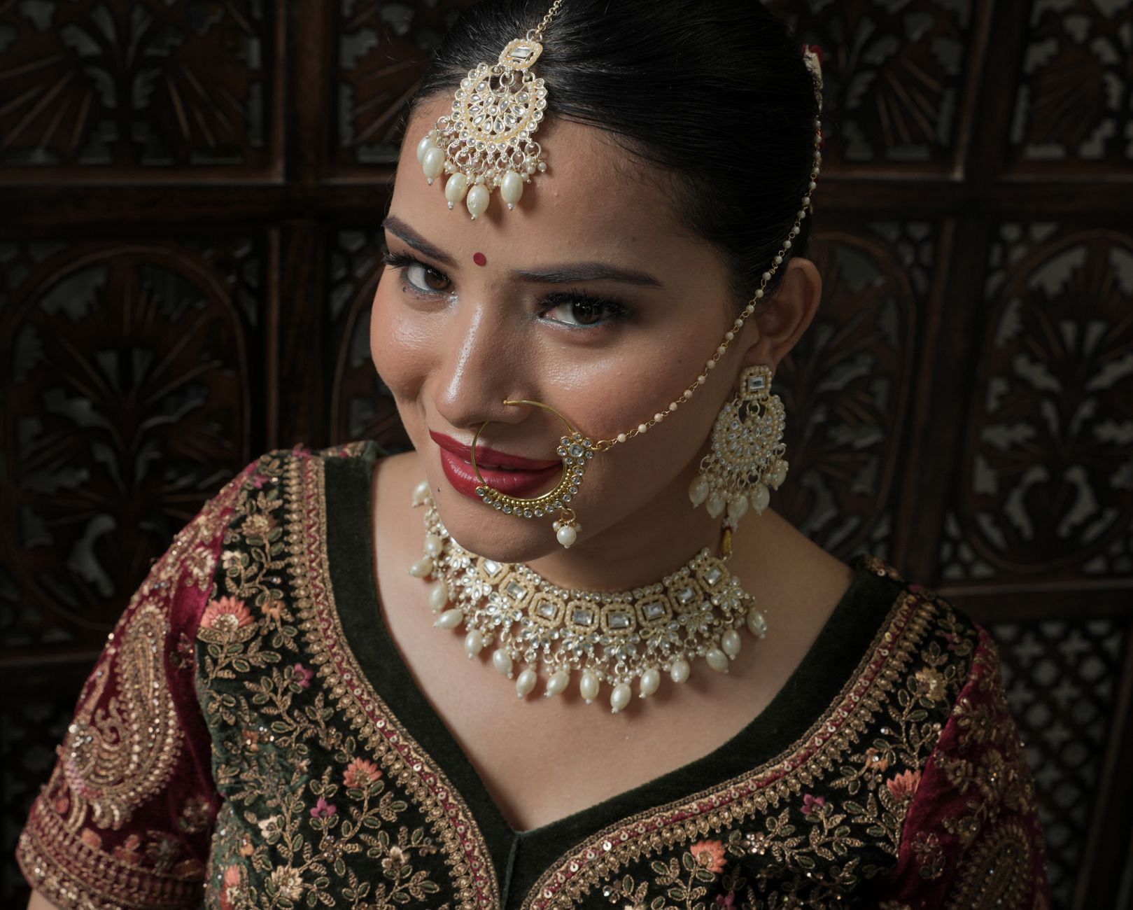 Bridal Maang Tikka Hair Styling