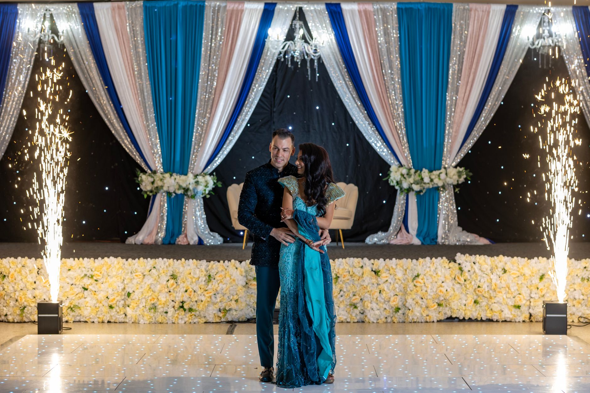 Spark Waterfall Effects for Your Dream Wedding