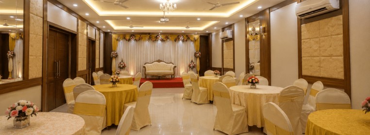 Small banquet halls for 50 guests in Chennai showcasing elegant intimate venue setup