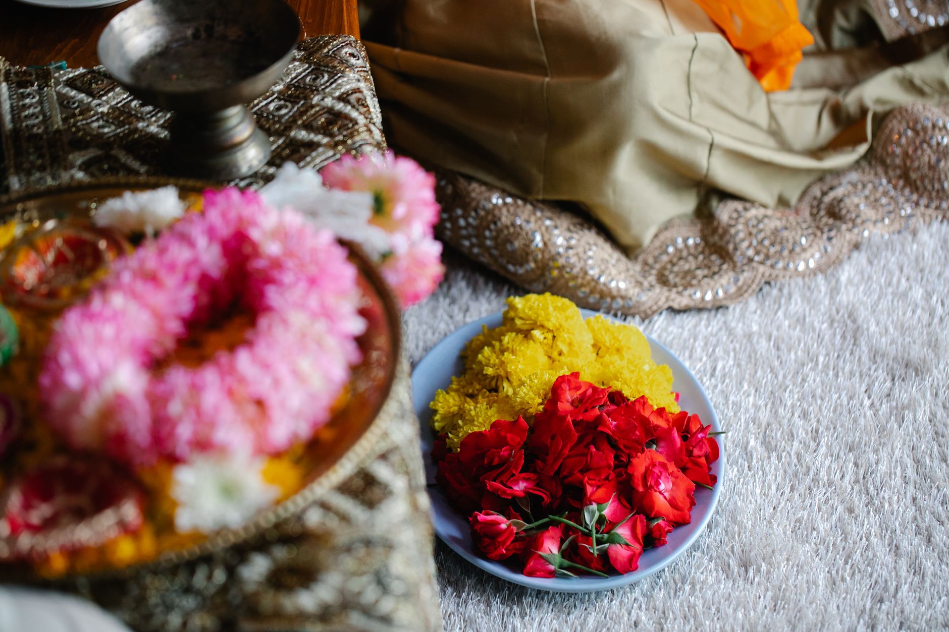 Jain Flower Ritual Items
