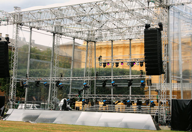 Trussing – Stage Audio Sound System Rental | Event Decor Lights Rental | LED & Speaker Hire | Weddings | Corporates Services