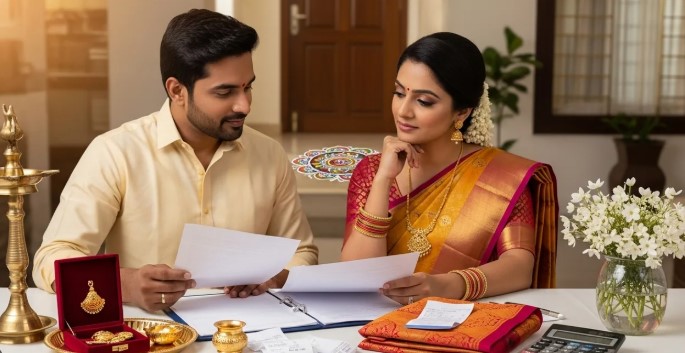 Traditional Hindu wedding ceremony in Chennai with detailed budget planning elements