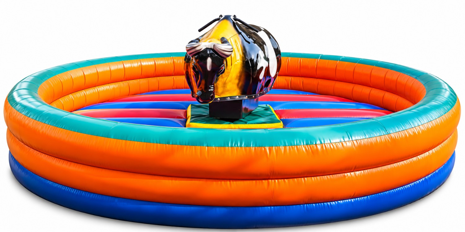 Mechanical Bull Ride with Inflatable Surround - Play Monk