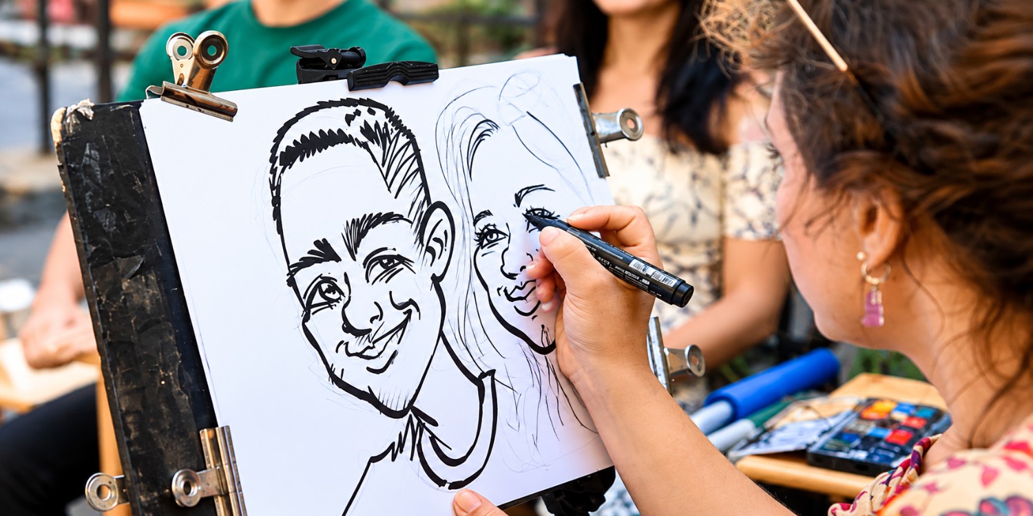 Caricature or Portrait Artist Service - Play Monk