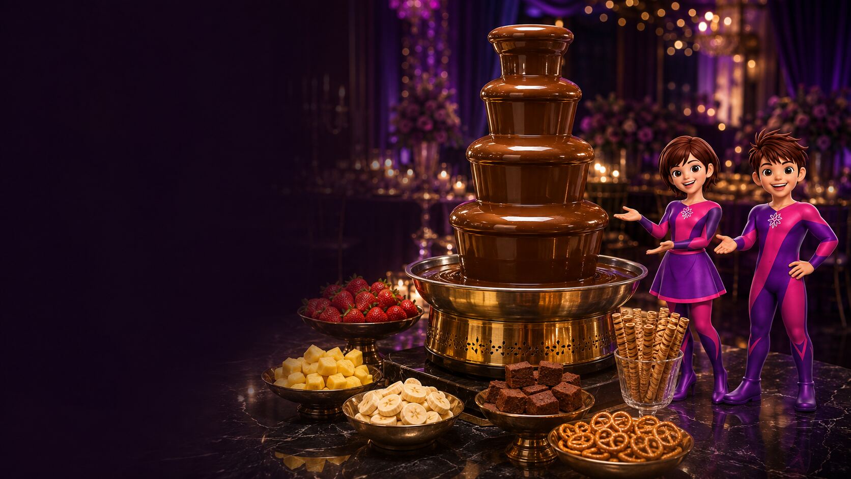 Chocolate Fountain β 50 Guests