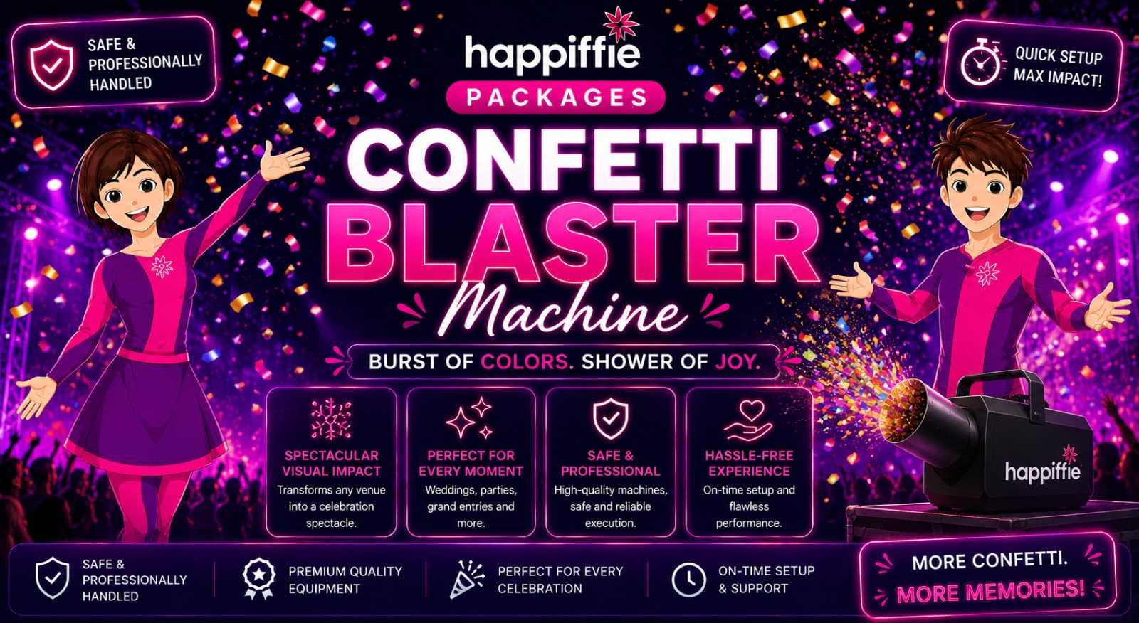 Confetti Effect Setups in Chennai for Events & Parties