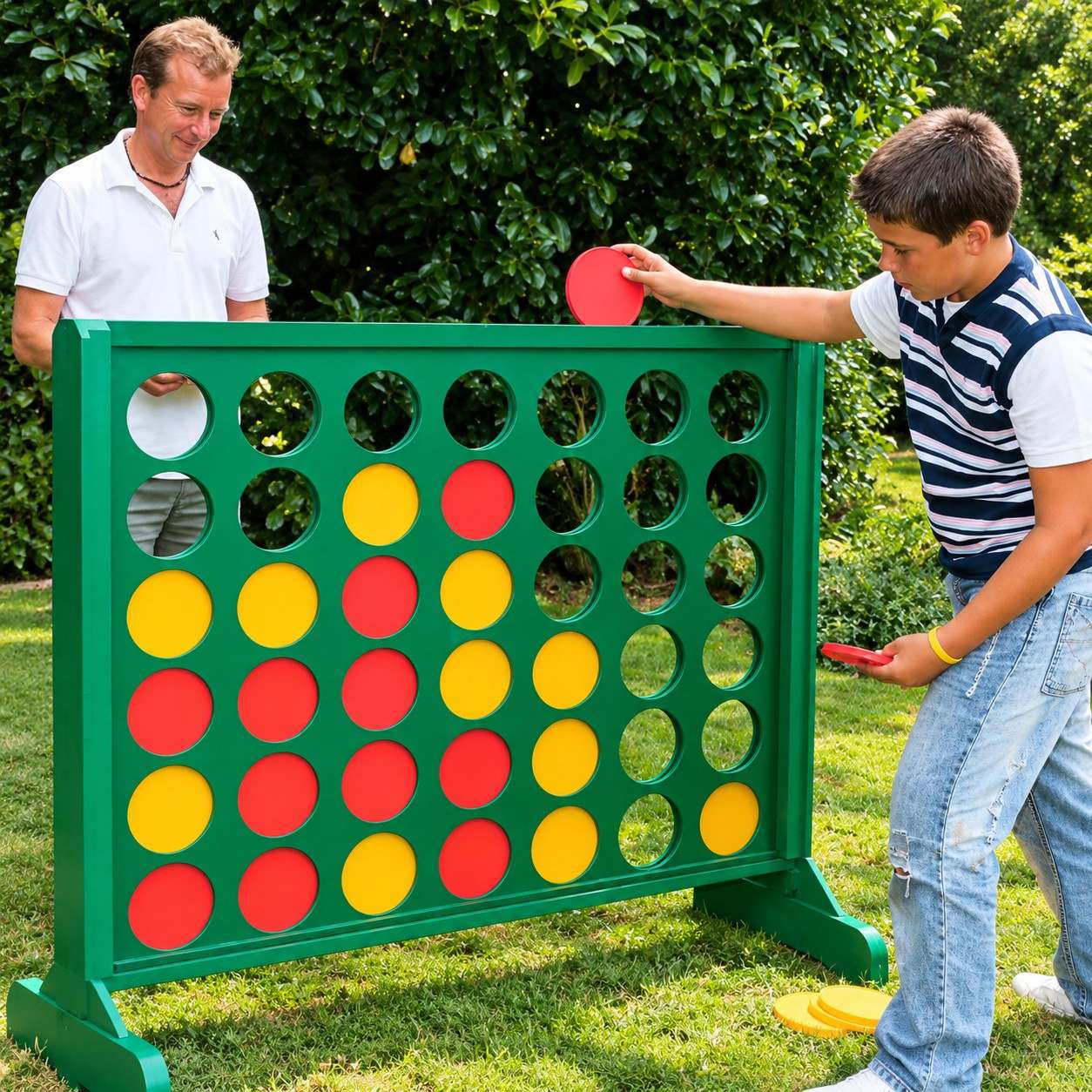 Giant Connect Four Game Setup - Play Monk
