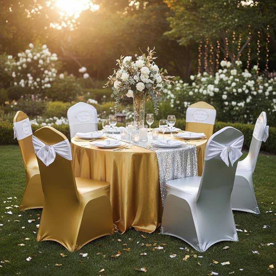 Covered Banquet Chairs - 50 Nos - Impress Decor