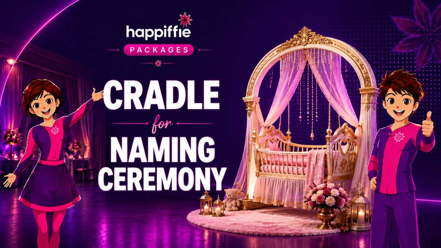 Basic Naming Ceremony Cradle Decor