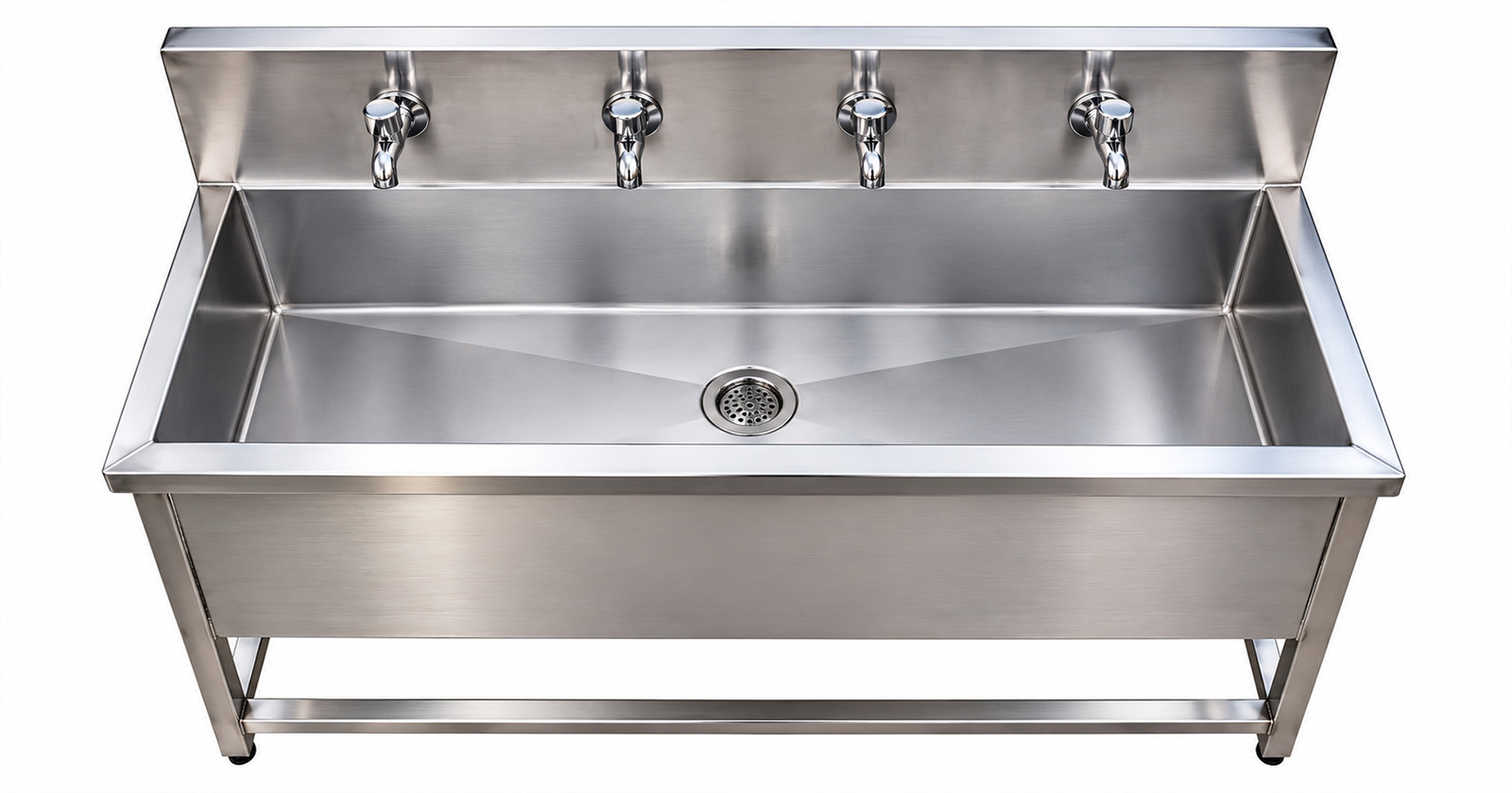 Four-Tap SS Handwash Stations without Plumbing - 2 Nos - Impress Decors