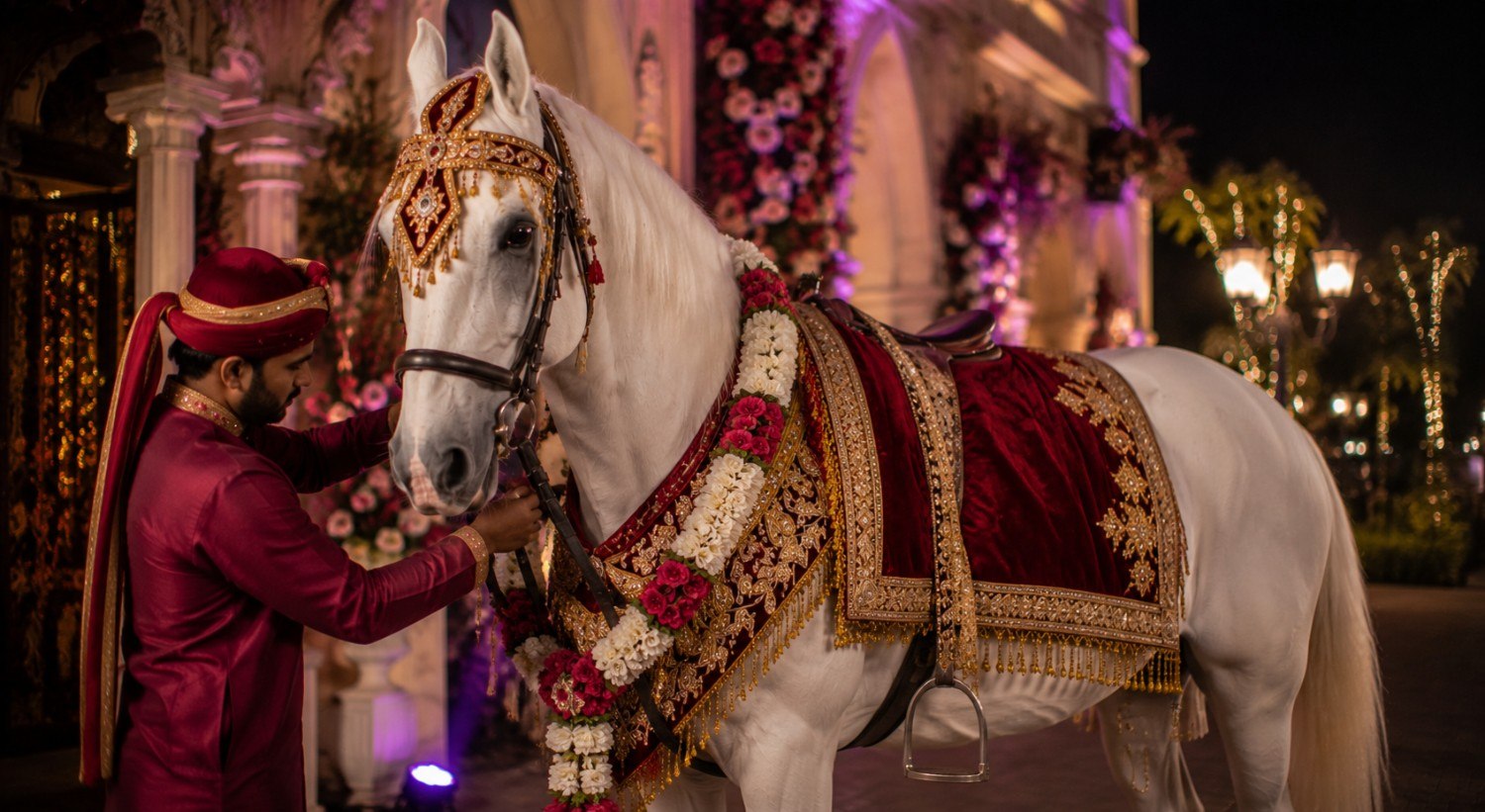 Traditional Groom Horse Entry
