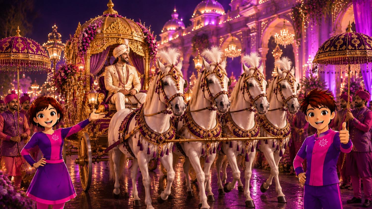 Majestic Four-Horse Chariot Entry