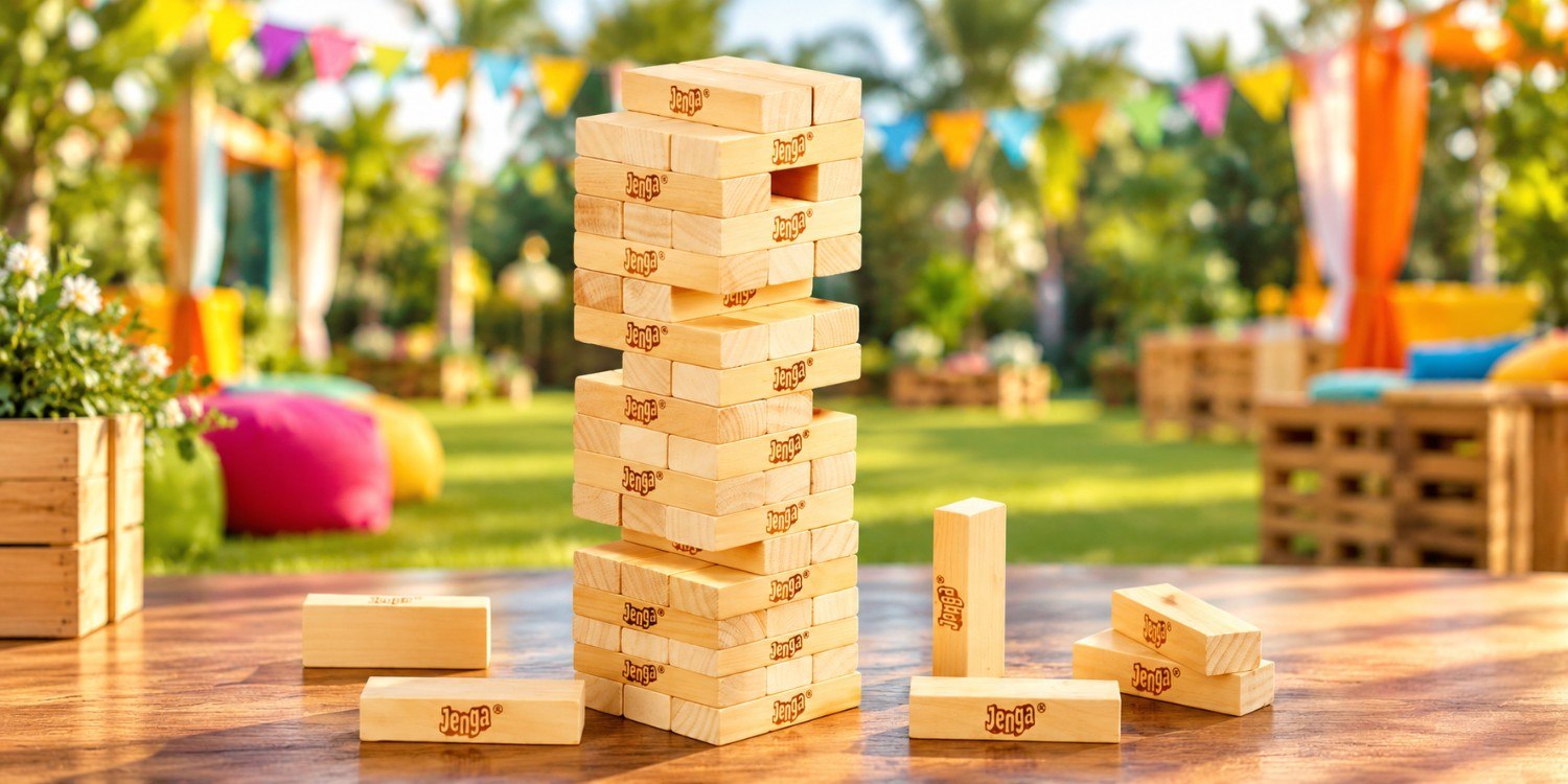 Mini Jenga Game Setup - Play Monk