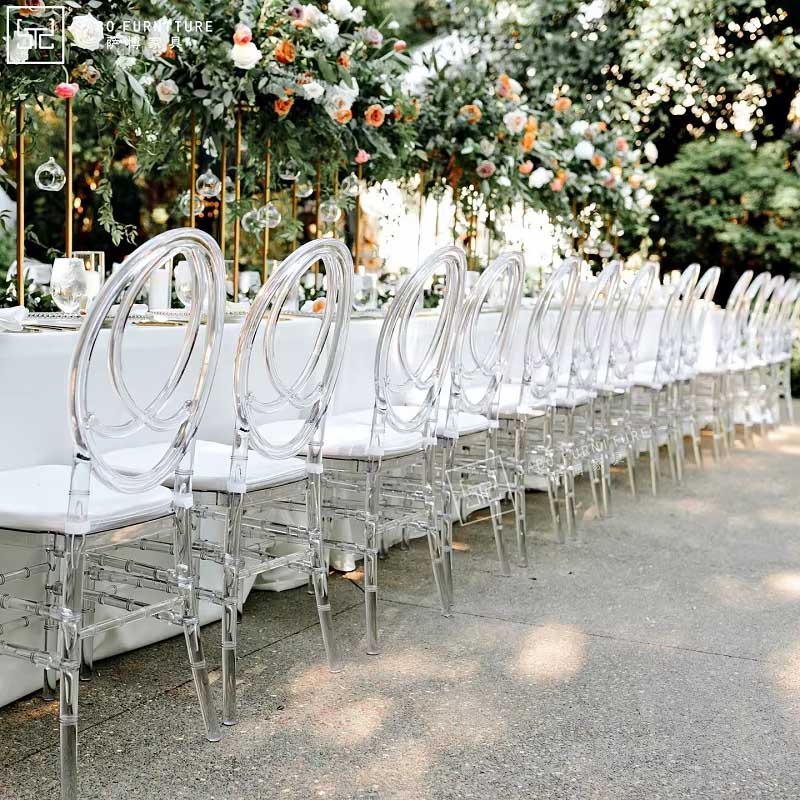 Oval Acrylic Chairs - 75 Nos - Impress Decor