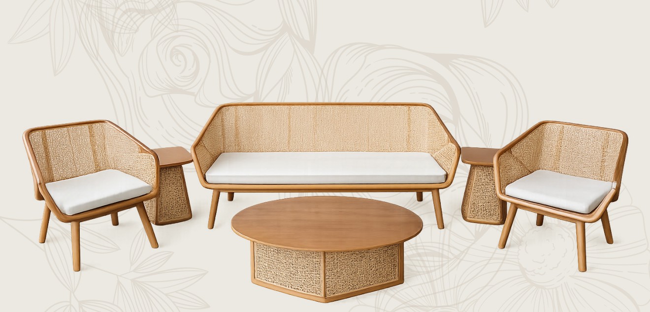 Small Rattan Sofa Sets - 2 Sets - Impress Decors
